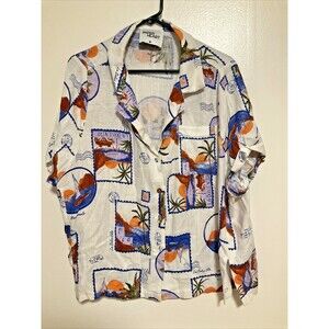 Paper Heart Women’s M Linen Blend Dolce Vita Button Shirt